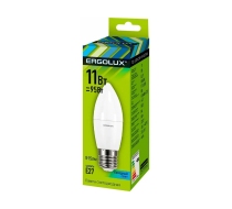 Лампа светодиодная «Ergolux» LED С35 11W, 95Вт (Е27) 4500К «свеча» (1/10/100шт)/13622/884898